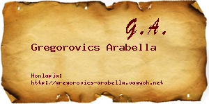 Gregorovics Arabella névjegykártya